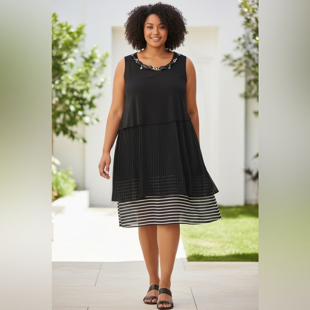 Ice Cube black mini layers dress . Size 28